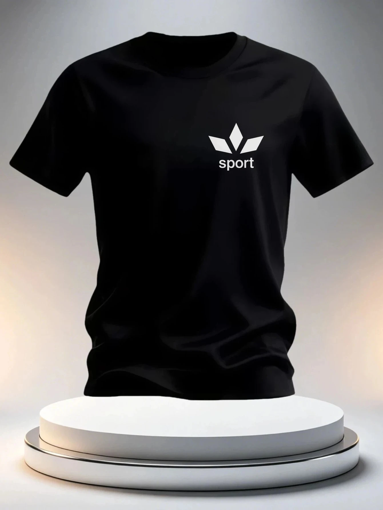 Leisure Hit Product Men'S Summer T-Shirt White Sport Stripes Design Fashion Design Printed T-Shirt Fitness Casual Leisure