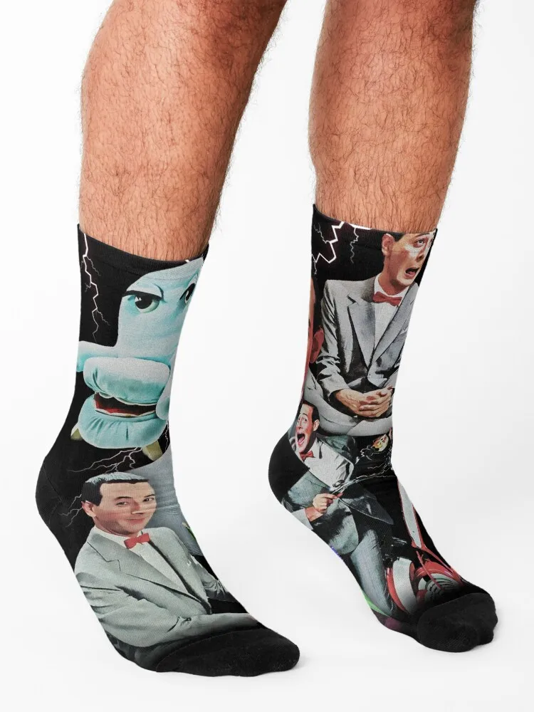 Peewee Herman Collage Socks men cotton high quality kawaii christmas gifts Toe sports Socks Men Women's