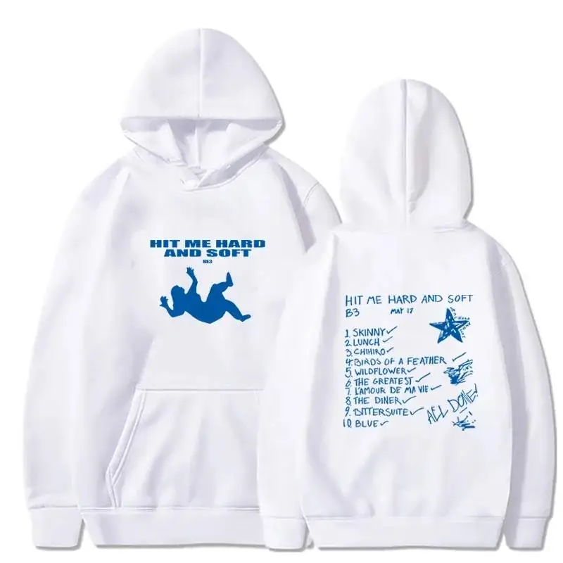 Billie Hit Me Hard impresoOtoño e Invierno sudadera para hombres y mujeres con capuchaカジュアルモーダ スダデラ コン カプチャトップ カルディ