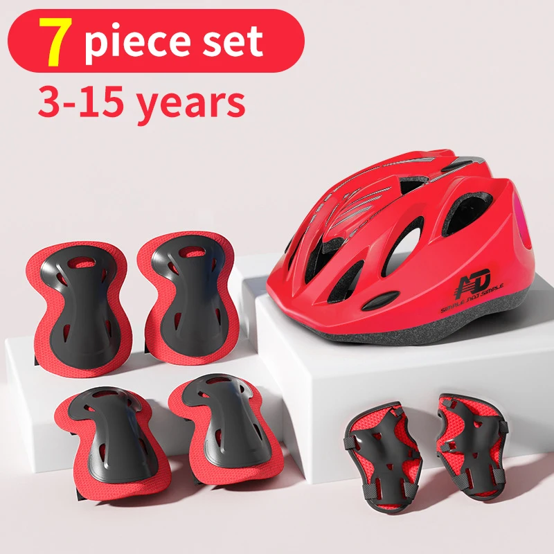 Kinderhelm-Knie-Ellbogenschützer, Kinderschutz-Set, Kind, Mädchen, Junge, 3, 4, 5, 6, 7, 8, 9, 10, 11, 12, 13, 14, 15 Jahre, geeignet für Rollerskateboard