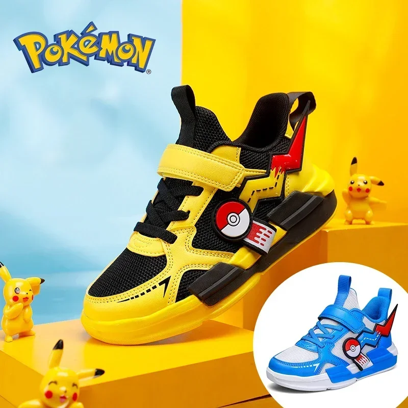 

Pikachu Pokemon Children Cartoon Sports Shoes Fashion Anime Boy Girl Sneakers Student Casual Running Shoe Breathable Lightweight