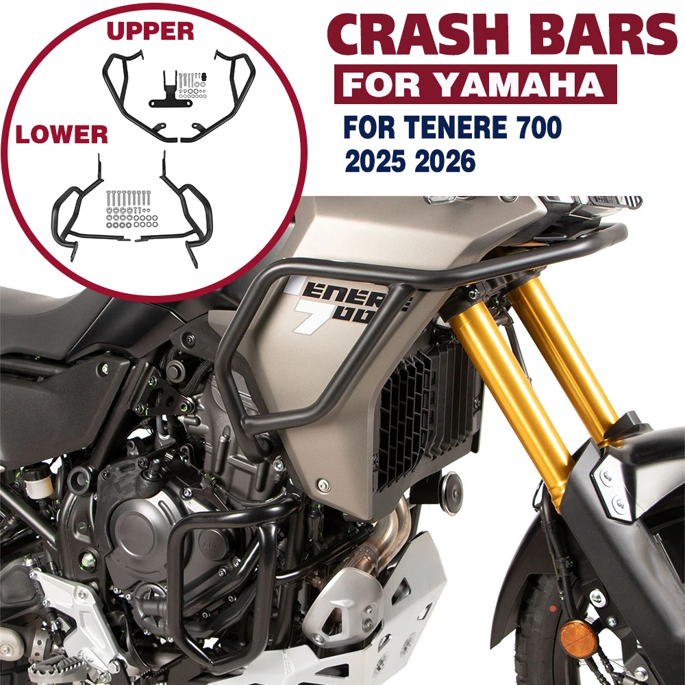 

For YAMAHA TENERE 700 XTZ690 2025 2026 Engine Guard Highway Crash Bar Motorcycle Frame Protection Bars Bumper Stunt Cage