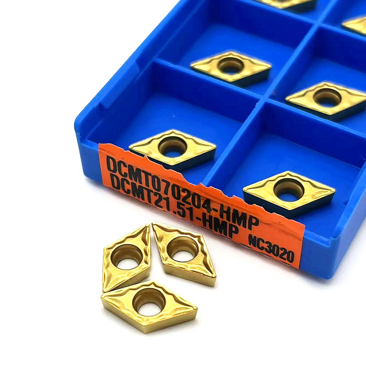 핀 밀링 툴 10 개 DCMT070204 DCMT11T304 HMP PC9030 NC3020, 카바이드 툴 고품질 절삭 공구 DCMT 070204 터닝 인서트