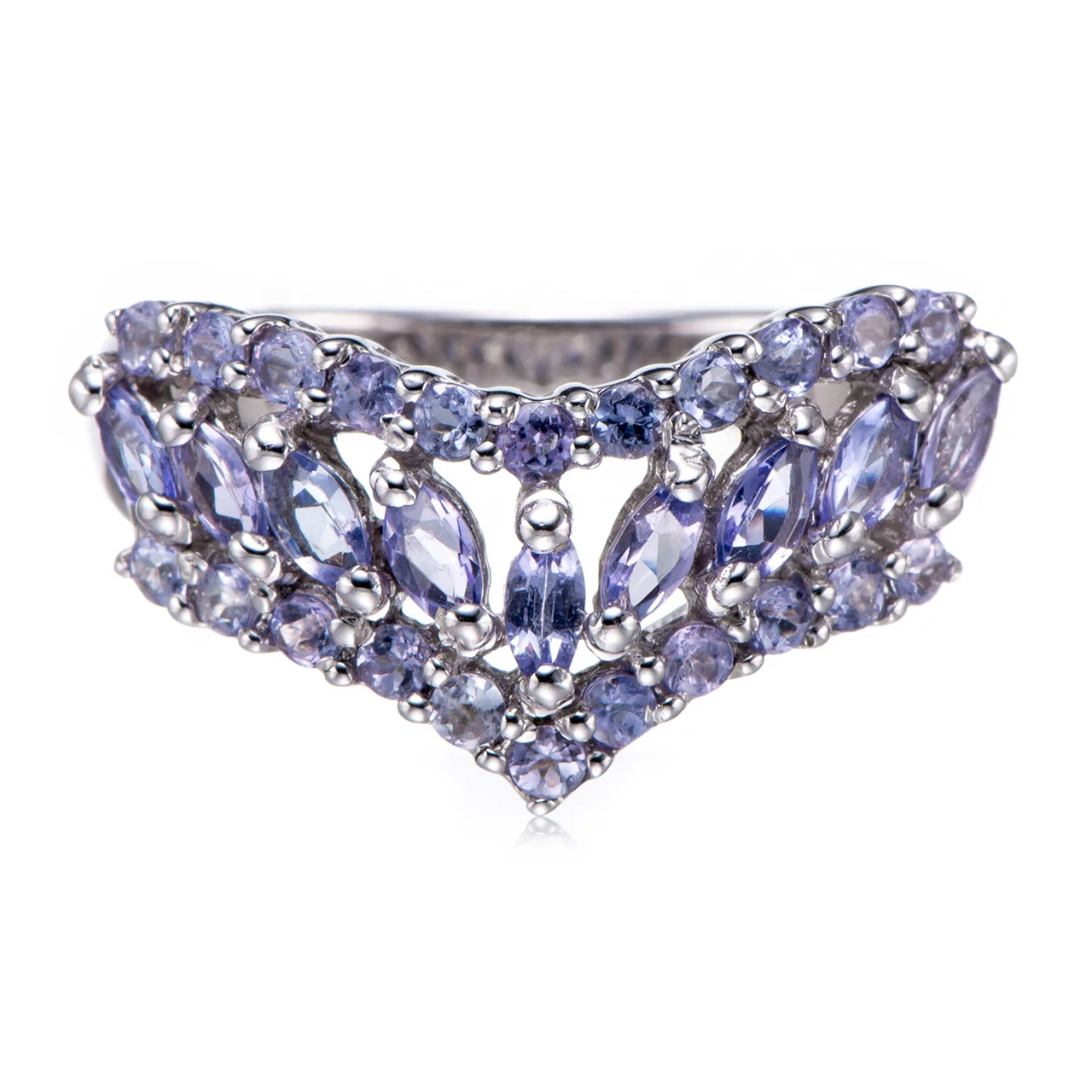 

Tanzanite Rhodium Over Sterling Silver Ring