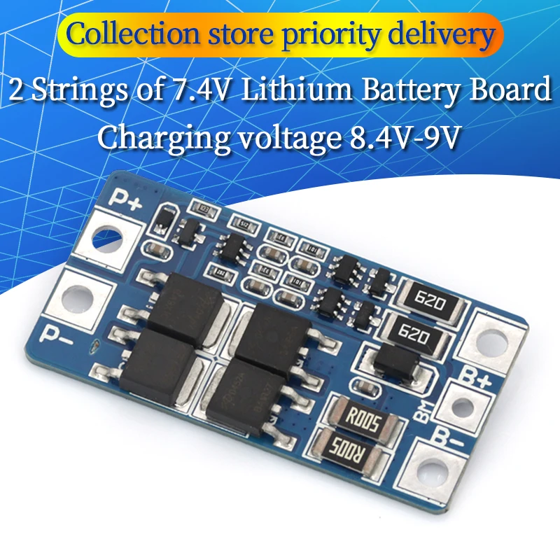 2S 10A 7.4V 18650 lithium battery protection board 8.4V balanced function/overcharged protection Good