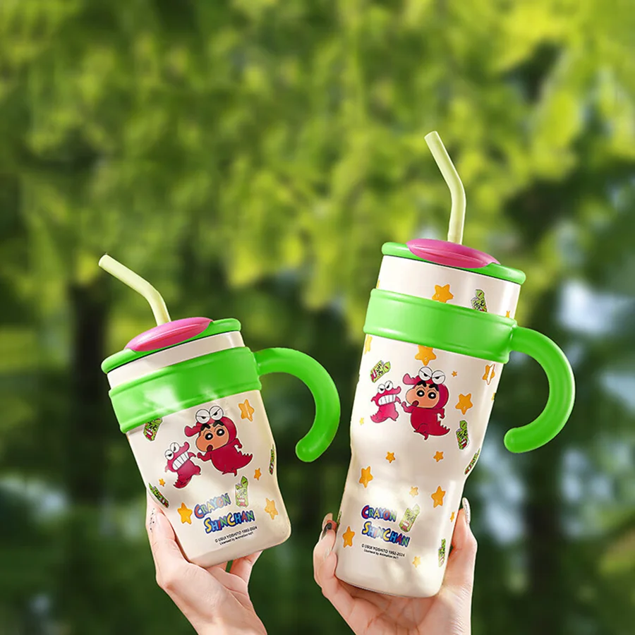 

Crayon Shin-Chan Insulated Cup, Large Capacity Straw Cup, 316 Stainless Steel Coffee Cup, Women's Office Cold-Keeping Ice Cup, Car-Mounted Cute High-Value New Model