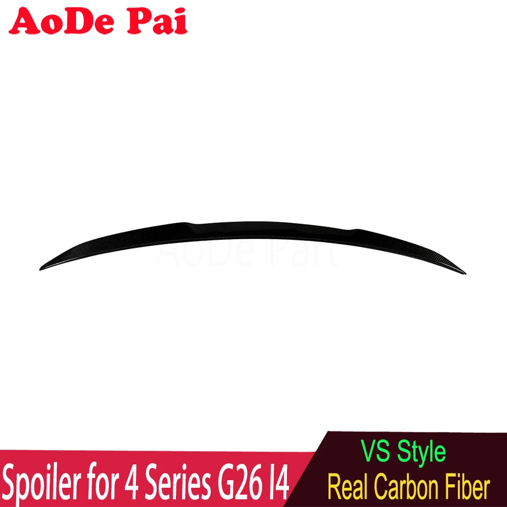 Carbon Fiber Trunk Wing Spoiler Ducktail For BMW 4 Series G26 430 M440 i4 4 Door Gran Coupe 2021-2026