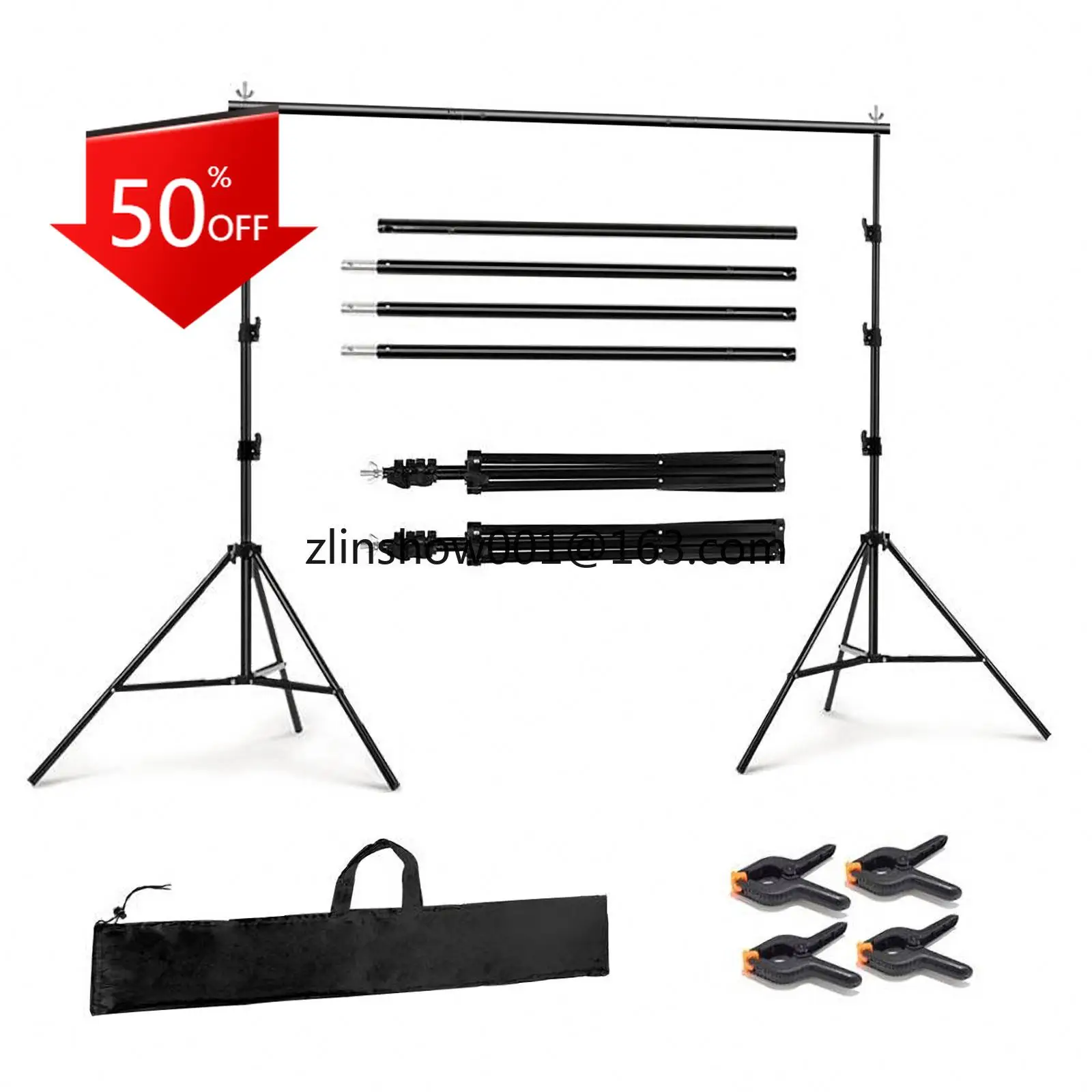 2.6*3M Adjustable Backdrop Stand Photography Background Support Stands Photo Video Studio Background Frame