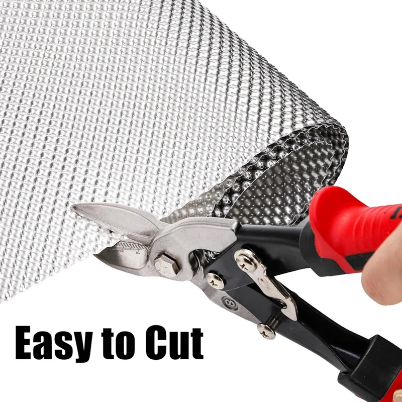 Exhaust Heat Shield Automotive,15 X 39Inch Embossed Aluminum Heat Shield Muffler Exhaust Wrap with Two Cable Zip Ties