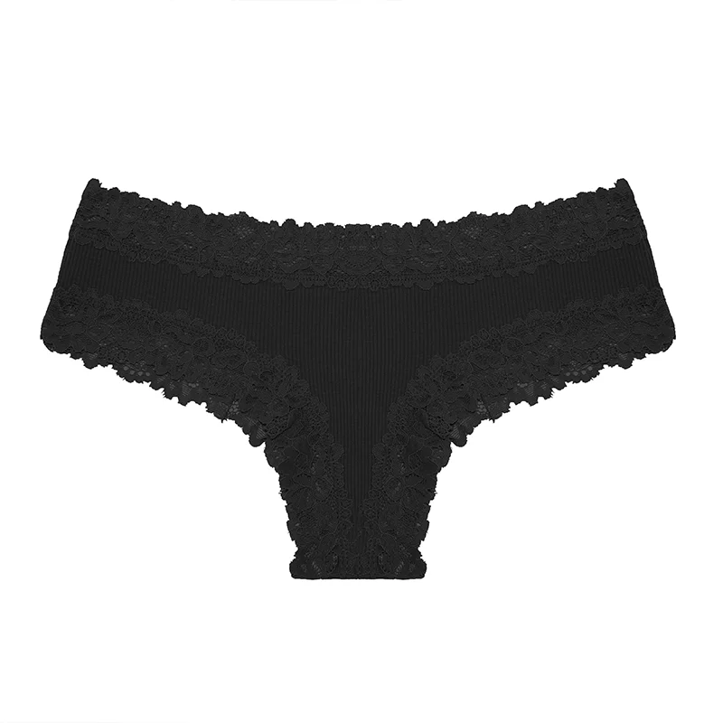 5Pcs/set Women Cotton Panties Floral Lace Intimate Underwear Trendy Patchwork Lace Briefs Female Sof