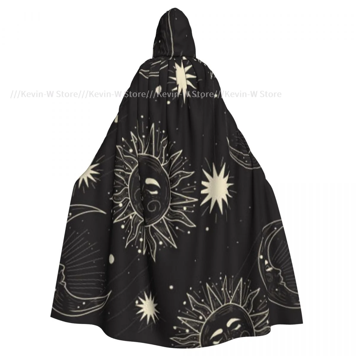 Adult Cloak Cape Hooded Zodiac Tarot Medieval Costume Witch Wicca Vampire Elf Purim Carnival Party