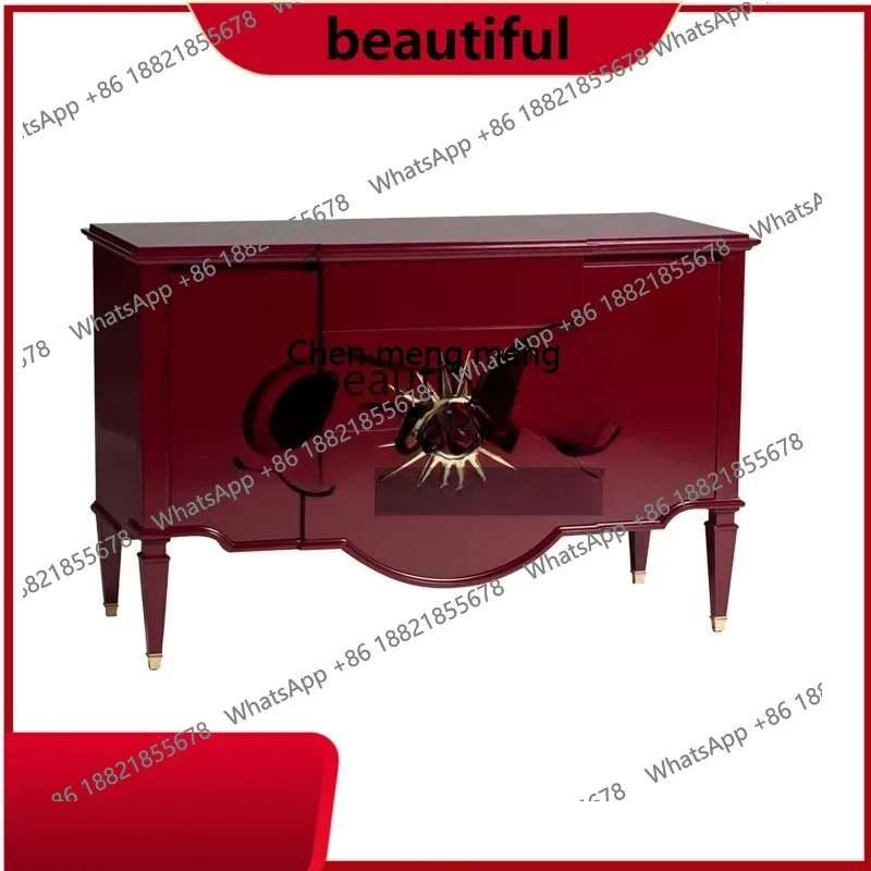 

French entrance cabinet solid wood living room corridor aisle simple American light luxury high-end locker H