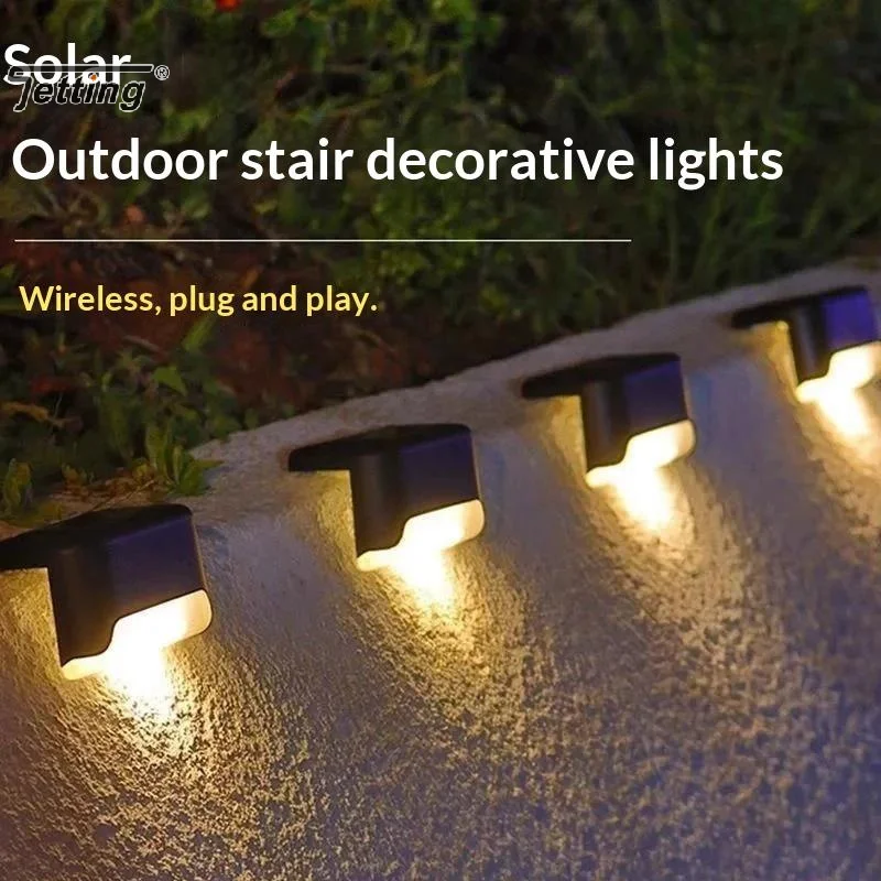 1/4Pcs LED Solar Deck Light Outdoor IP44 Waterproof Solar Power Garden Lamps For Railing Stairs Step Fence Yard Patio Pathway