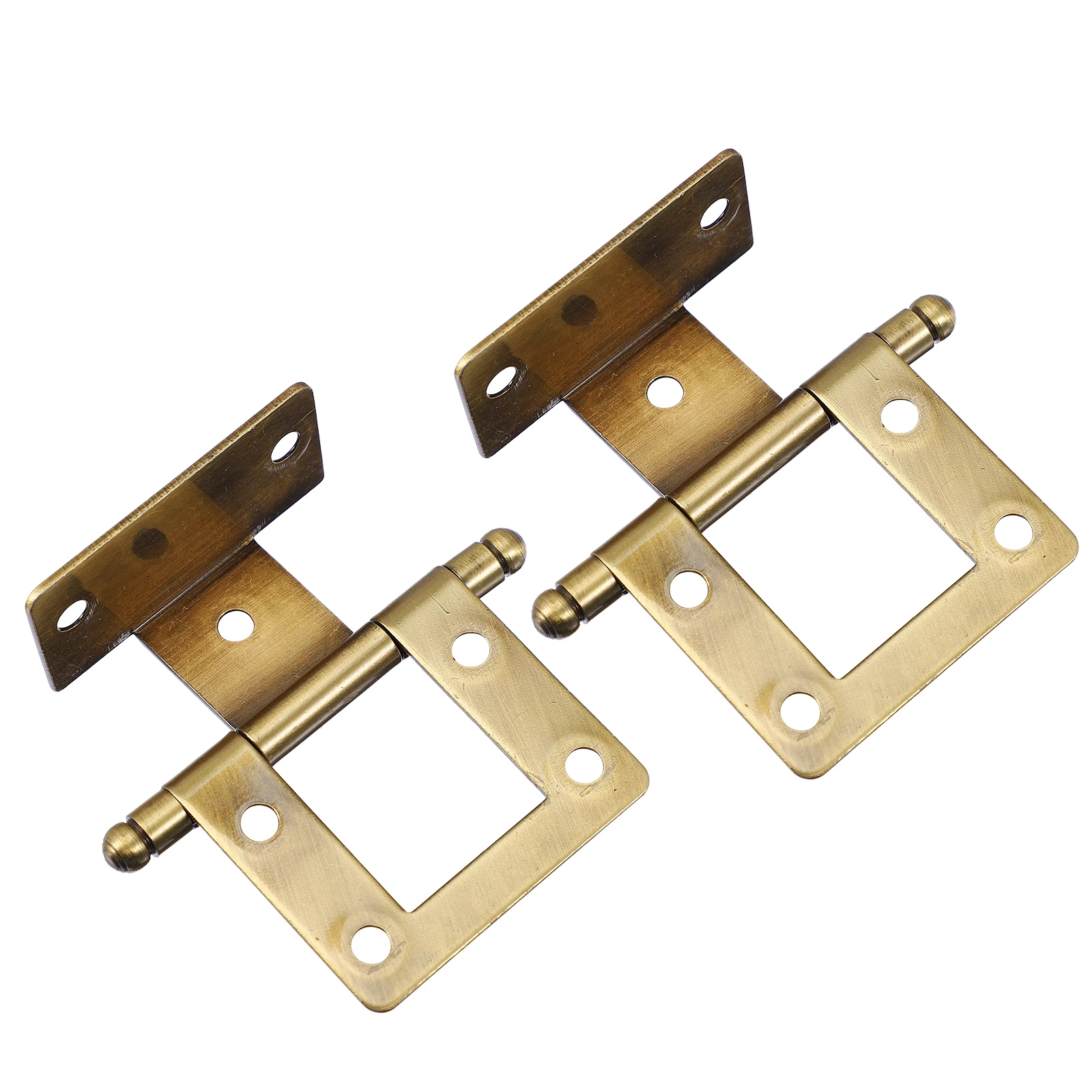 

2pcs Furniture Hinges Heavy Duty Cabinet for Kitchen Wardrobe Doors Golden Smooth Sliding Bearing Rust Resistant Durable