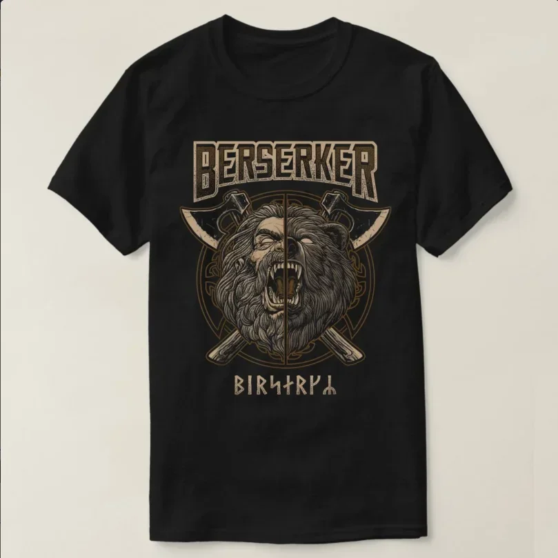 

Norse Pagan Bear Warrior Berserker T-Shirt 100% Cotton O-Neck Summer Short Sleeve Casual Mens T-shirt Size S-3XL