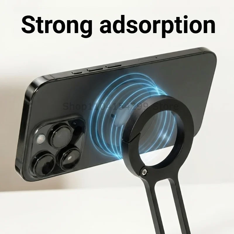 Pocket Magnetic Phone Holder Multifunctional Foldable Tripod Horizontal and Vertical Handheld Photography Live Streaming Stand view 4