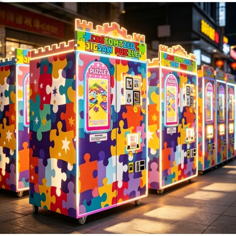 Custom Commercial High Profit Self‑Service Jigsaw Puzzle Making & Vending Machine for Shopping Mall Amusement Park