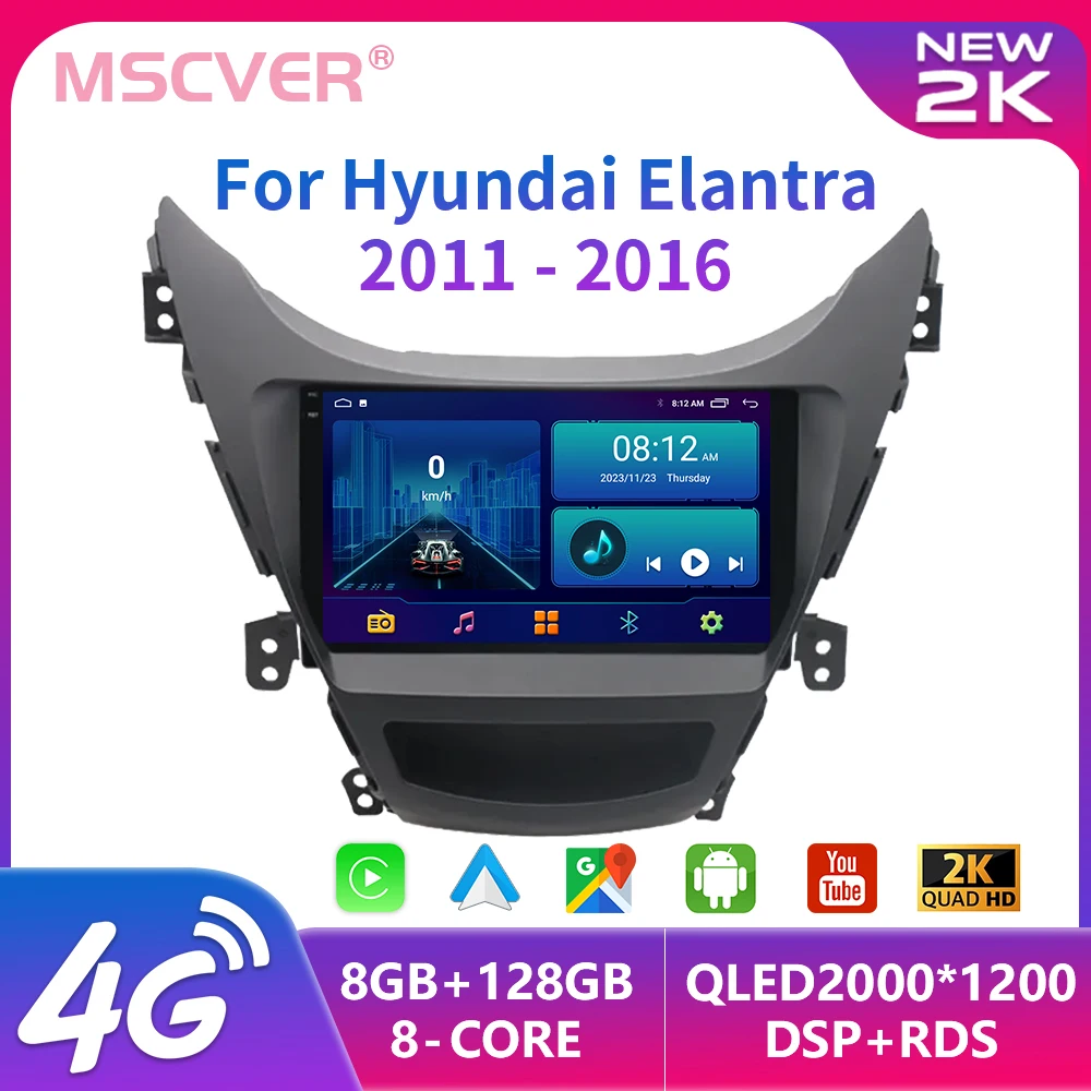 

Android 13 For Hyundai Elantra Avante I35 2011 2012 2013 2014 2015 2016 Car Radio Multimedia Player 2 Din Navigaion GPS CarPlay