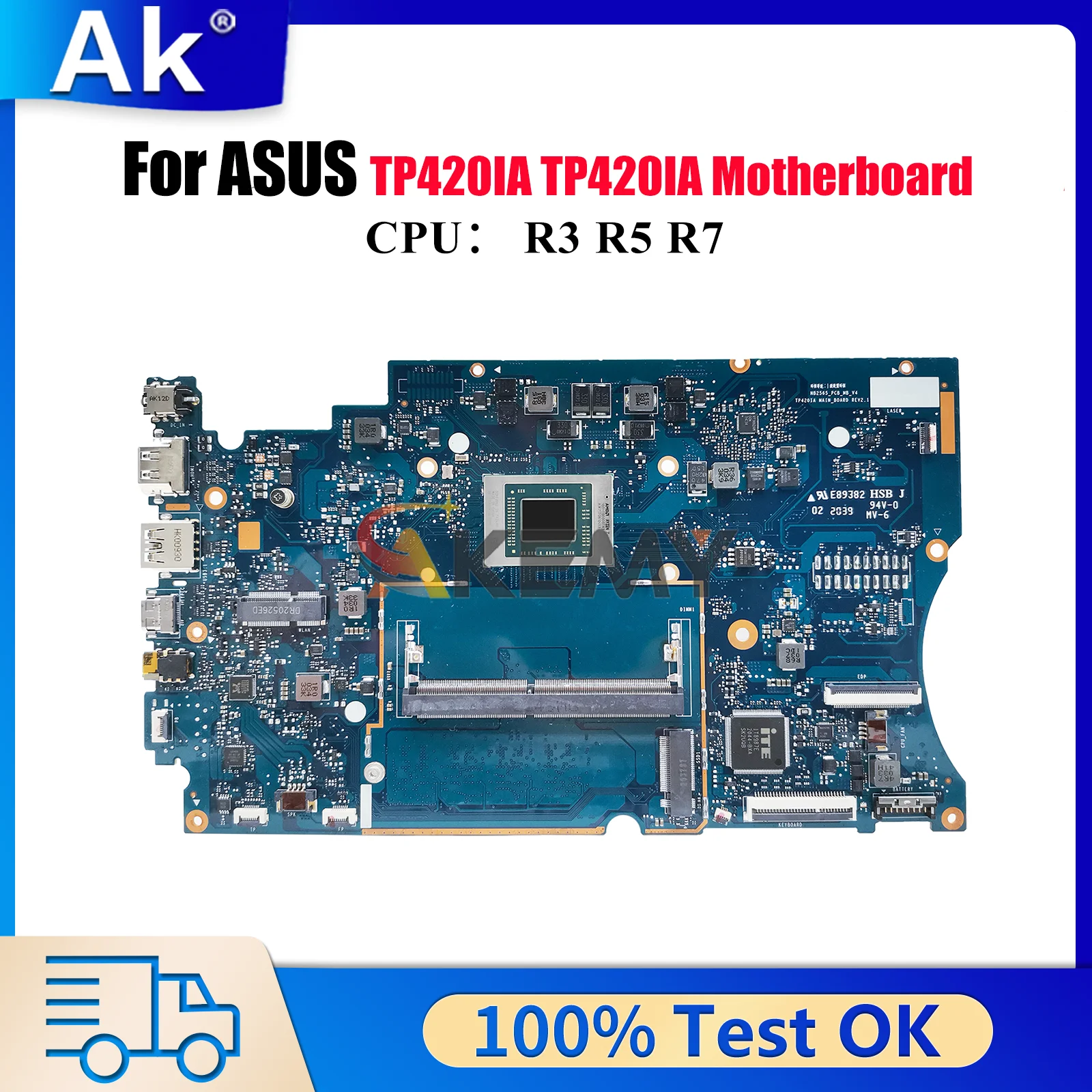 

Материнская плата TP420IA для ноутбука ASUS VivoBook Flip TP420I TP420IA, материнская плата для ноутбука с процессором R3 R5 R7, 100% тестирование, ОК, быстрая доставка