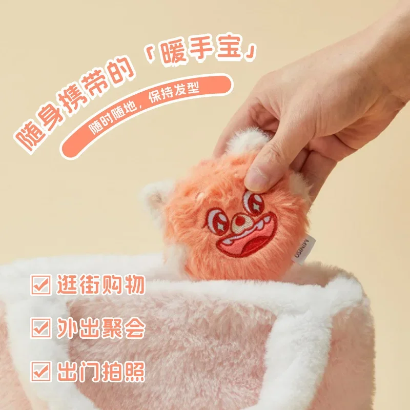 Miniso Disney Plush Season Series Mini Portable Air Cushion Comb Strawberry Bear Xiaomei Kawaii Anime Peripheral Girl Heart Gift