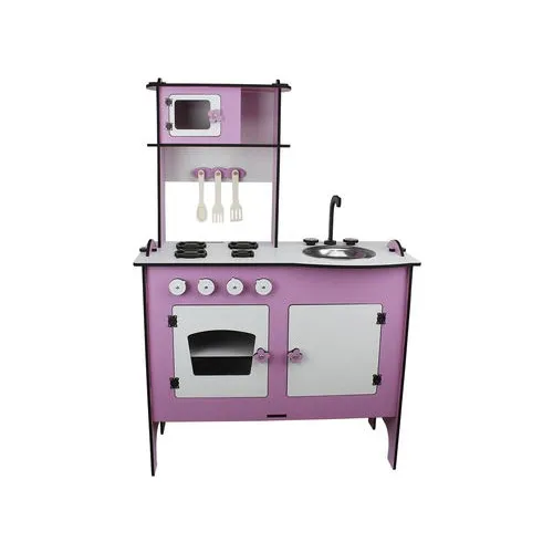 

Kids Play Kitchen Pink For Children Role Play Toy Realistic Wood Kitchen Cooker Cabinet Sink Bakery Toys Free Shipping Hot Sale