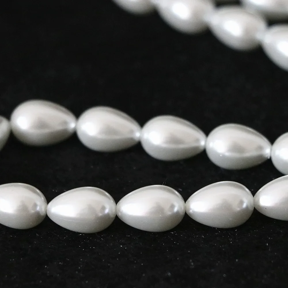 Pearl 9*13mm White Diy High Necklace Pendant Bead Making Bracelet Wholesaler Supplier Handmade Beads Teardrop Jewelry Making