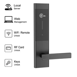 Keyless Entry Electronic Bluetooth RFID fechadura digital Hotel Lock With Web-management System