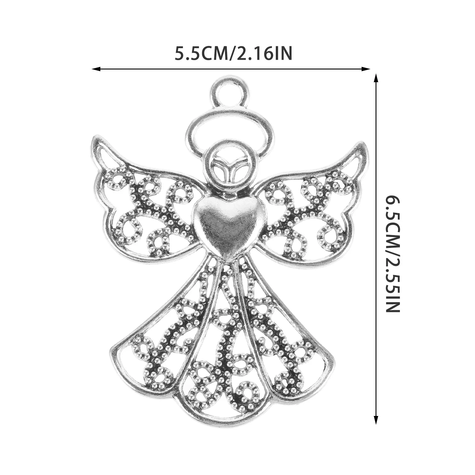 5Pcs Alloy Angel Shape Charms DIY Jewelry Pendants Supplies Bracelet Necklace Gifts Dedication Gifts Angel Shaped Charms