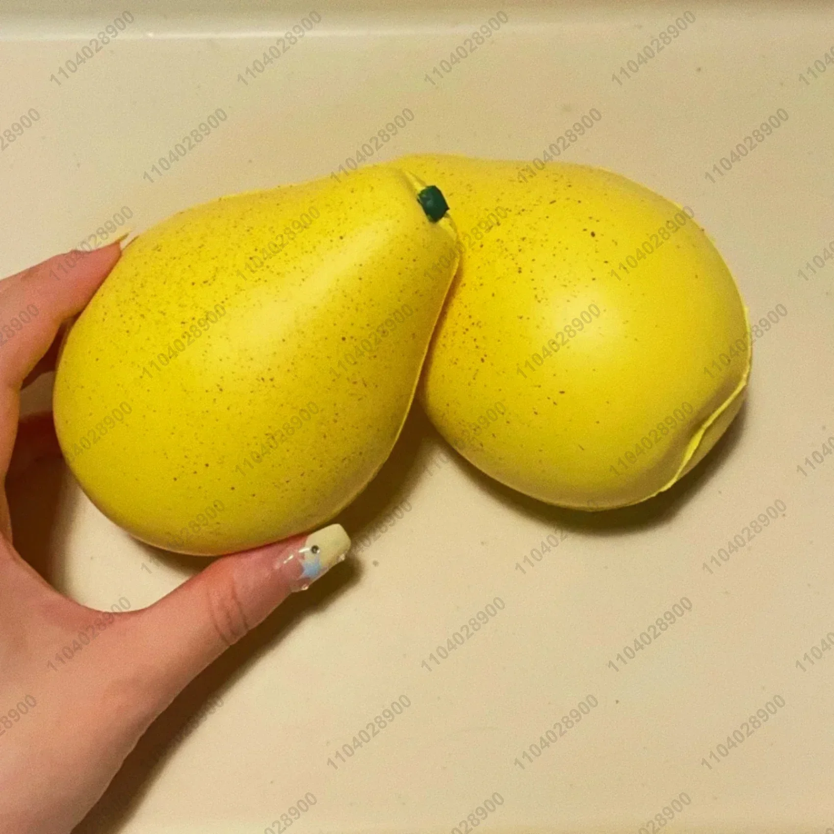 Fruit Squishy Toy Slow Rising Yellow Green Pear Watermelon Slow Rebound Squeeze Toy Stress Release Ball Hand Relax Toy