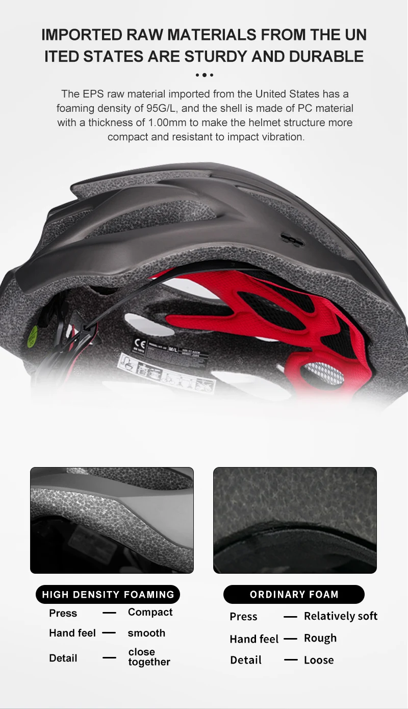 Horntour Großer Kopfumfang 65 cm Fahrradhelm Reiten Licht Racing Straße Fahrradhelm Männer Frauen Outdoor Bicicleta Helm – Detail 6