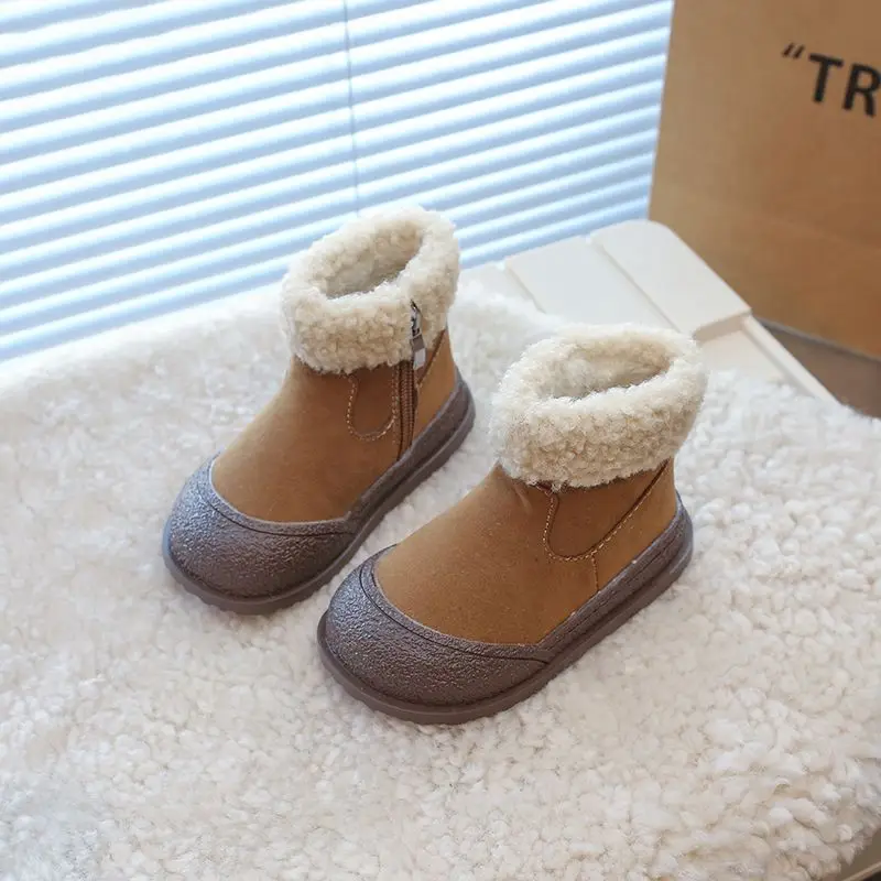 Sepatu Bot Salju Anak Musim Dingin 2025 Baru, Tahan Lama, Berinsulasi Termal, Tahan Air, Anti Selip, Sepatu Jalan Bayi