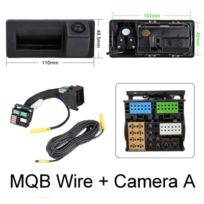 Dynamische achteruitrijcamera voor VW Golf Tiguan Skoda Octavia Superb Kamiq Audi A3 Q2 Q3 Seat Leon | OEM-scherm | Plug & Play