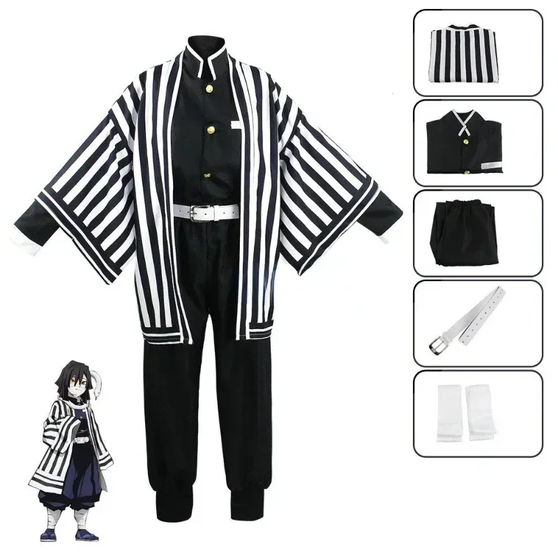 Anime Demon Slayer: Kimetsu no Yaiba Iguro Obanai Kimono Uniform Anime Pruik Child Spy Child's Claw Hawween Party