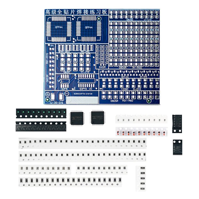 Smd Geavanceerde Volledige Patch Lassen Oefenbord Elektronische Componenten Smt Vaardigheden Training Pcb Lassen Oefenset