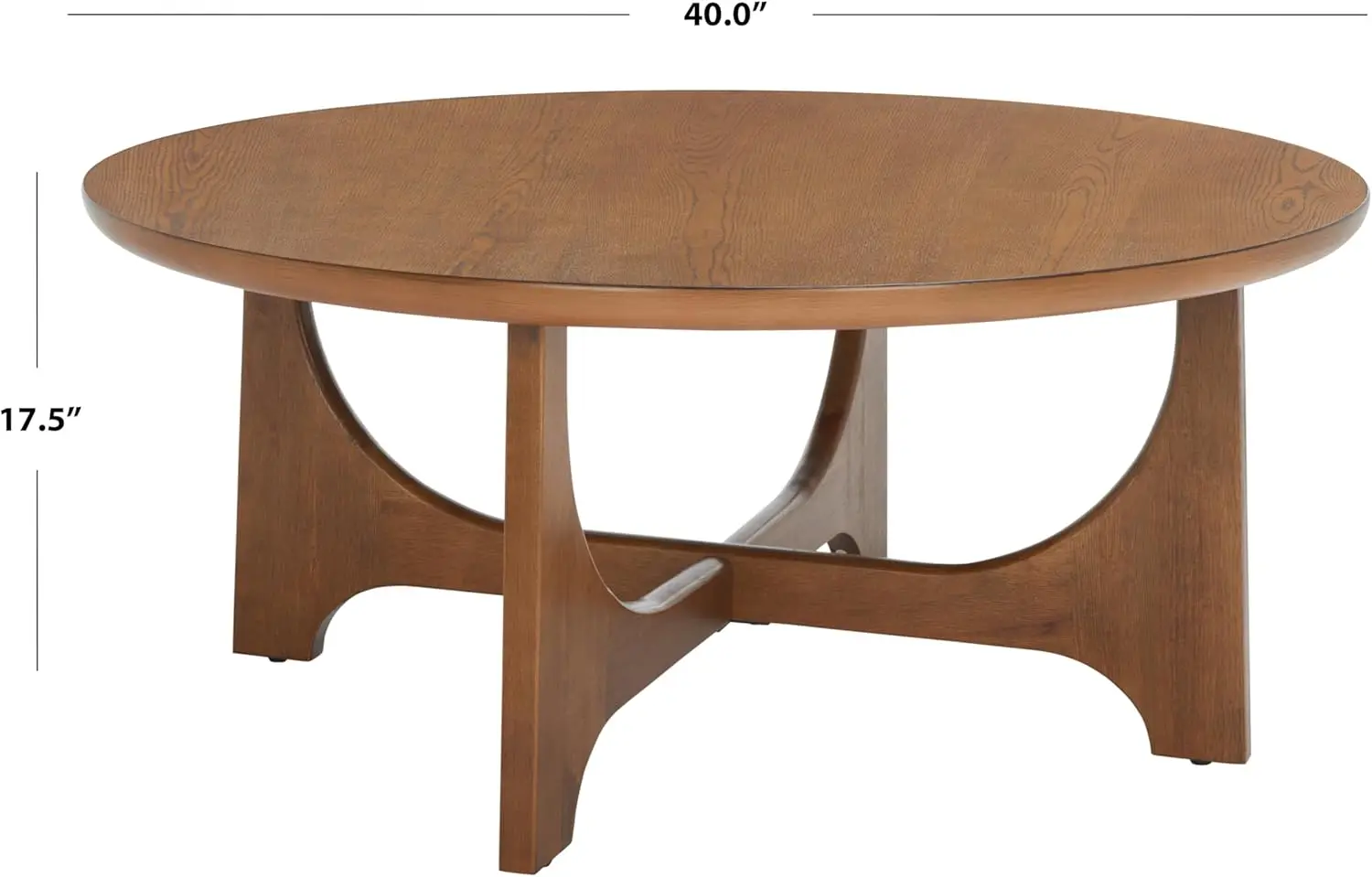 Couture Collection Sasha Contemporary Medium Oak Round Coffee Table