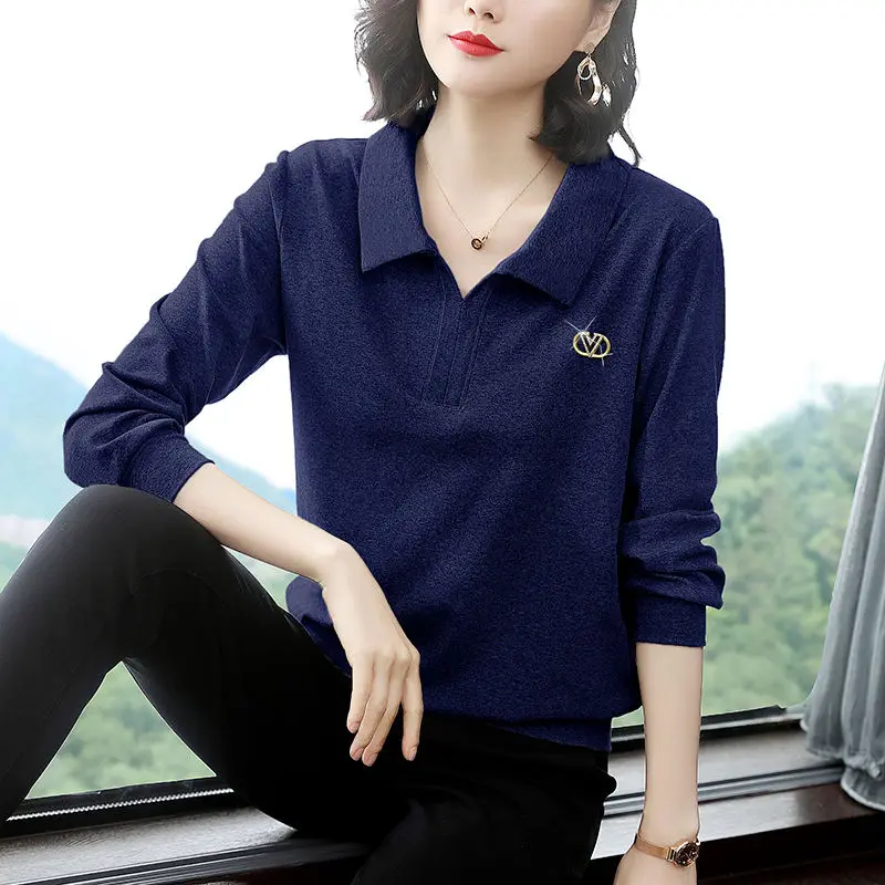 Fashion Lapel Solid Color All-match Blouse Women\'s Clothing 2023 Spring New Oversized Casual Pullovers Loose Office Lady Shirt