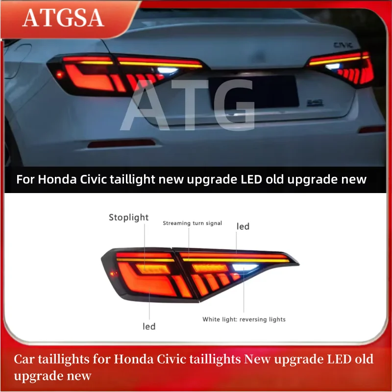 Car taillights for Honda Civic taillights New upgrade LED old upgrade new