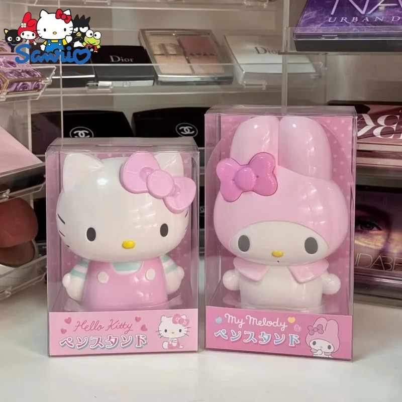 

Sanrio Characters Cute Pen Holder Kuromi Hello Kitty My Melody Cinnamoroll Stationery Makeup Brush Storage Box Ornament Gifts