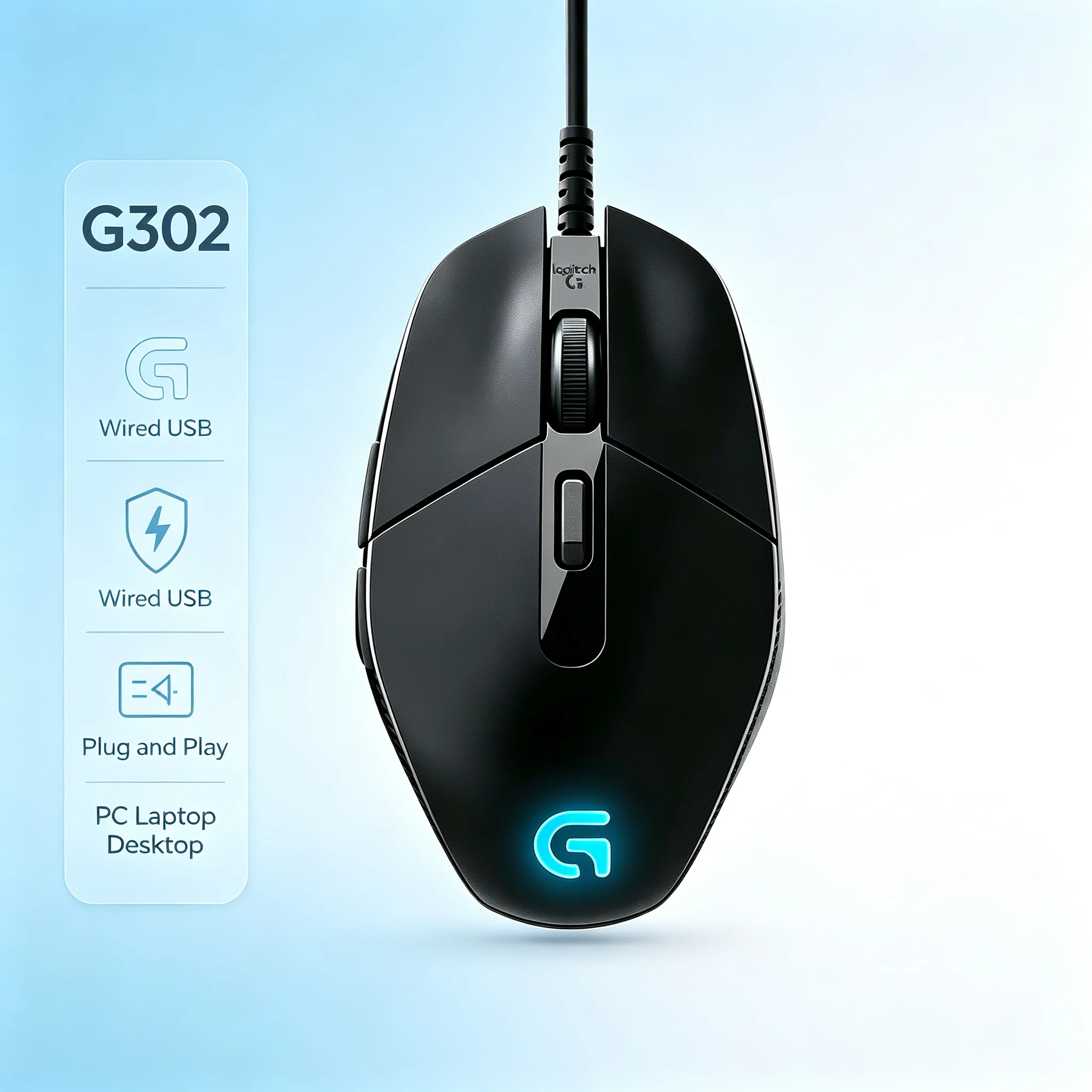 Pc Gaming Cs2 - Logitech G302 Wired Gaming Mouse Braided