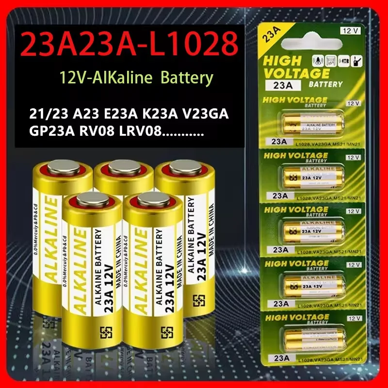 20PCS/4Card 12V 23A Dry Alkaline Batteries for Doorbell,car Alarm,walkman 23GA A23S E23A EL12 MN21 MS21 V23GA L1028 GP23A LRV08