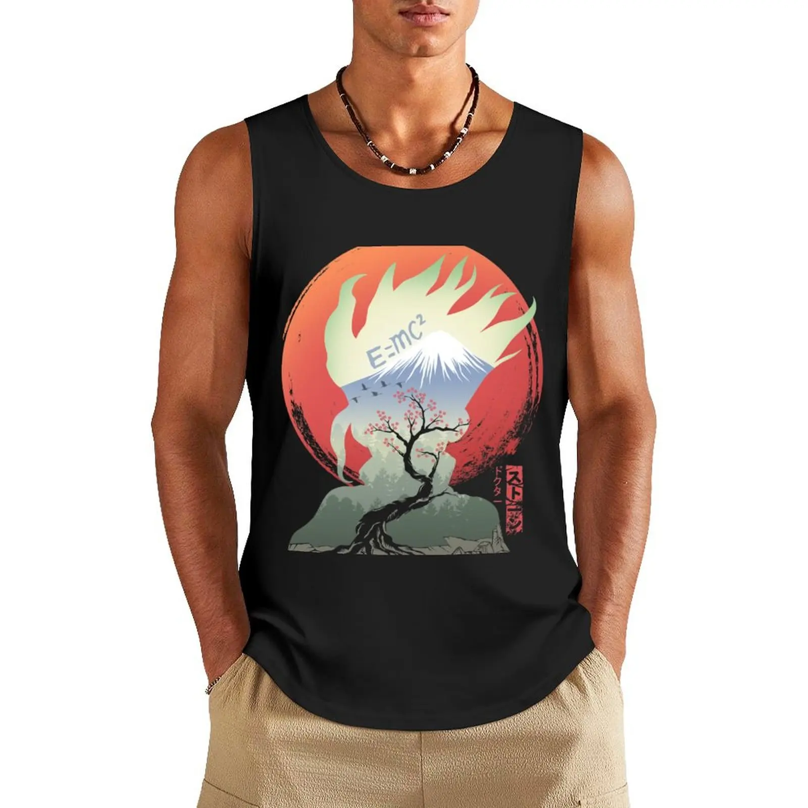 World Stones Tank Top ملابس الرسوم المتحركة للياقة البدنية للرجال