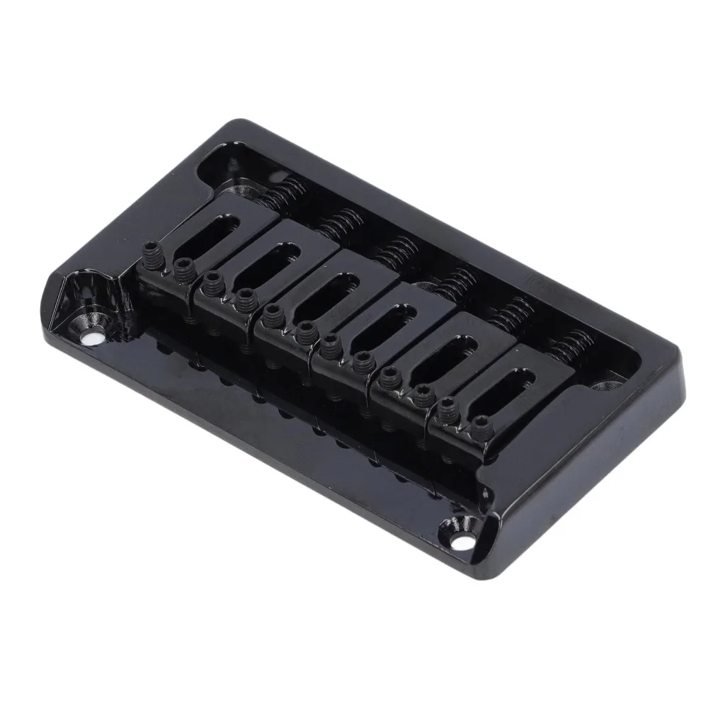 Zinc Alloy Electric Guitar Bridge Black/Silver/Golden 52.5mm Width Hardtail Guitar Bridge Enhanced Tuning Stability