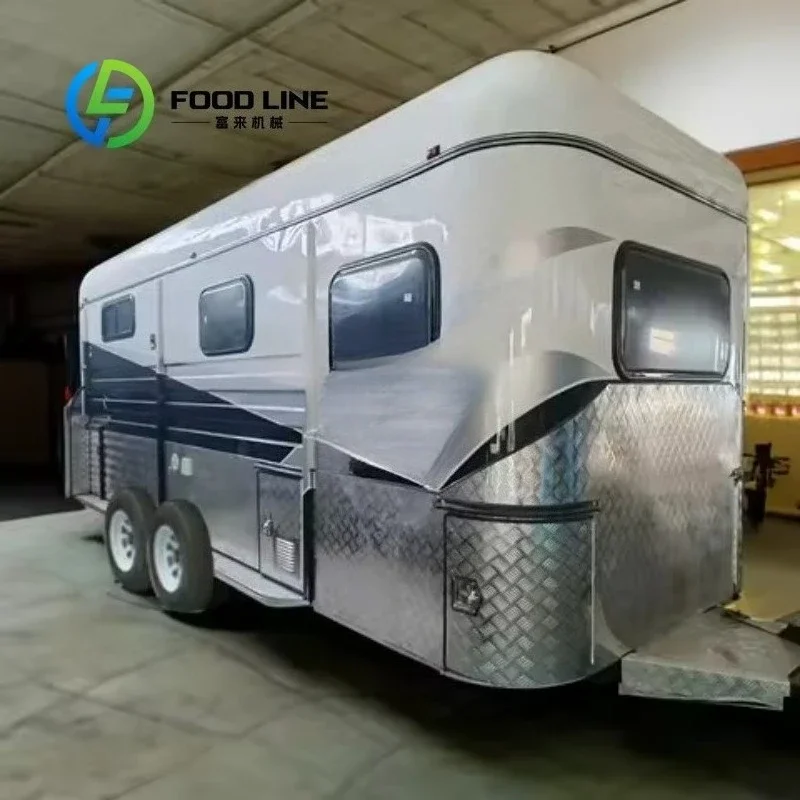 Customized Mobile Commercial Container Kitchen BBQ Restaurant Bar Fast Food Pizza Trailer for Sale