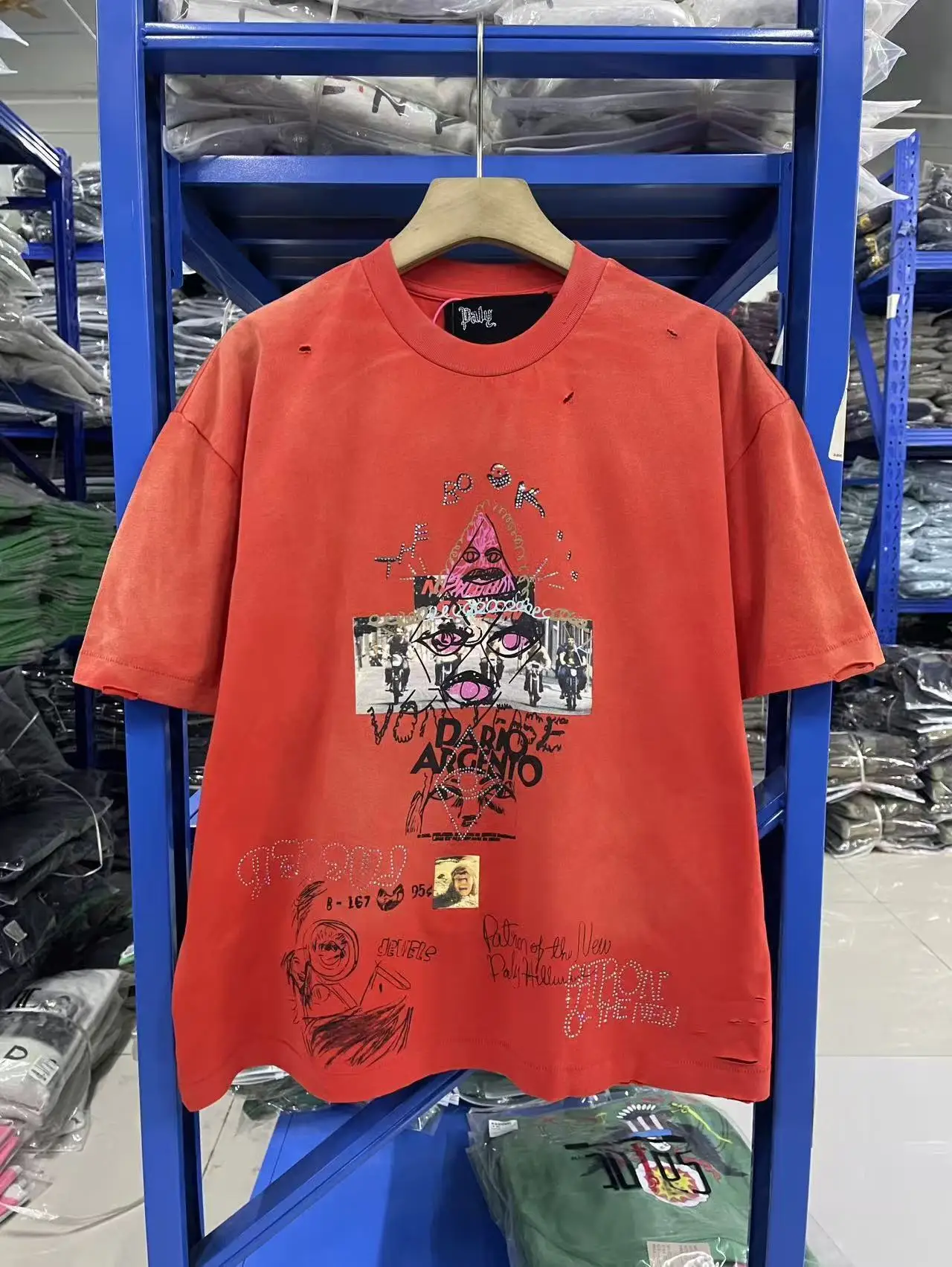 

SAINT OF MICHAEL Kanye West Хип-хоп Красная графика Уличная одежда Хлопок Винтажная одежда Повседневные топы большого размера Футболки для мужчин