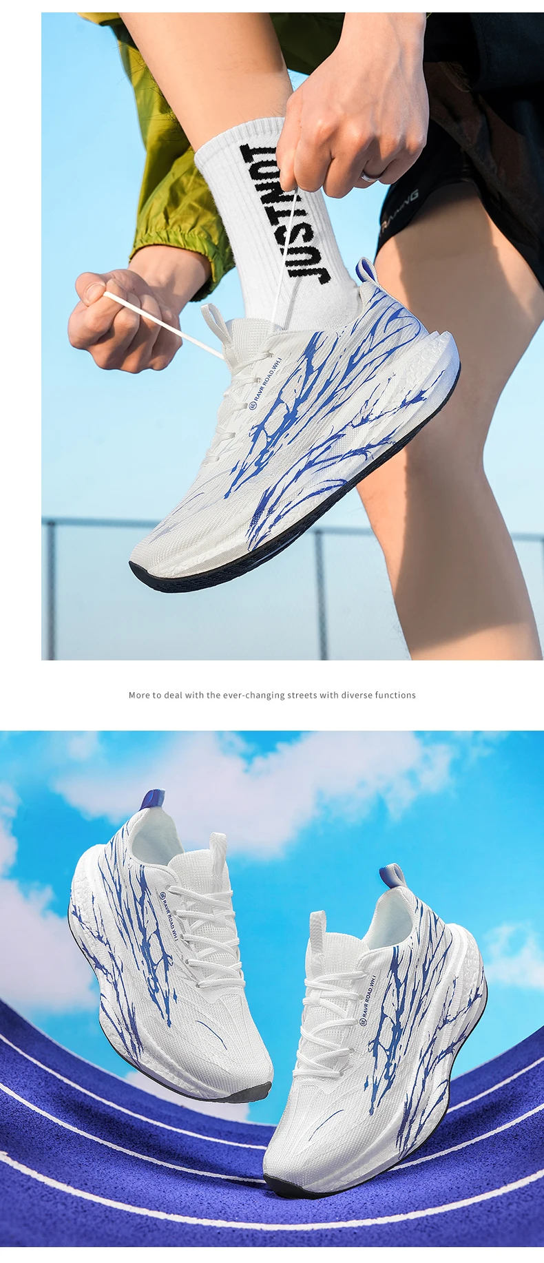 Herren-Marathon-Laufschuhe, Damen-Laufschuhe mit Carbonfaserplatte, Laufschuhe mit Carbonfaserplatte und Luftpolsterung, atmungsaktiv und leicht. – Detail 10