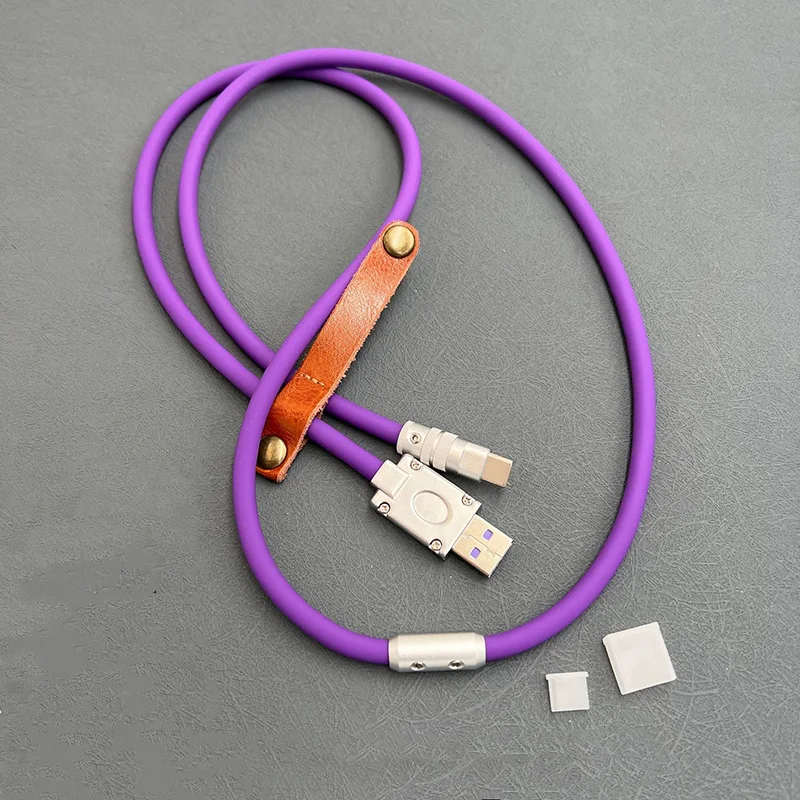 DIY 60W Fasting Charging line Mobile Phone Data Line USB to Type-C Liquid silica gel Cable  for Huawei XiaoMi