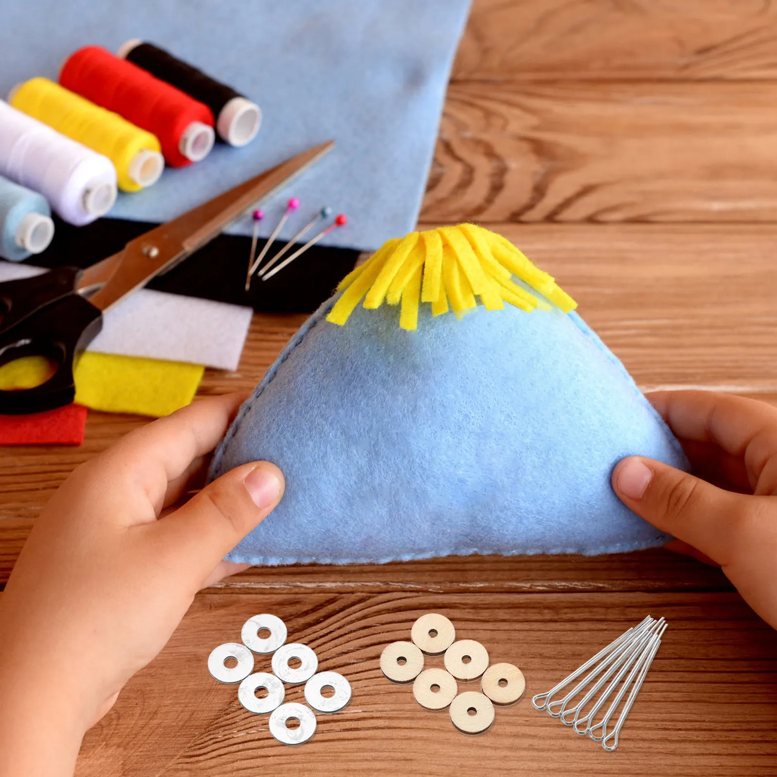

Bag Rotatable Nail Tip Joint Accessories Wood Disc Convenient Assembly Movable Joint Set for Handmade Bear DIY Craft