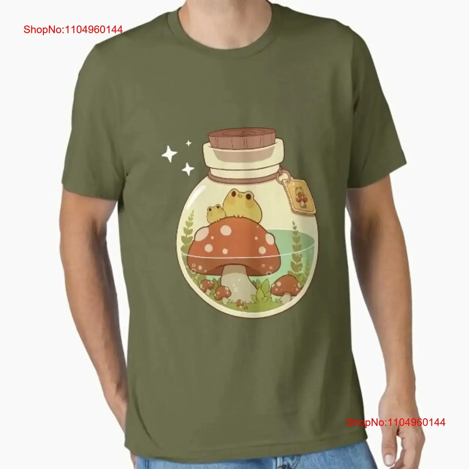 

Frog and mushroom potion Essential T Shirt New Made Australia S 2XL vintage Washed homme Slightly Breathable Comfortable
