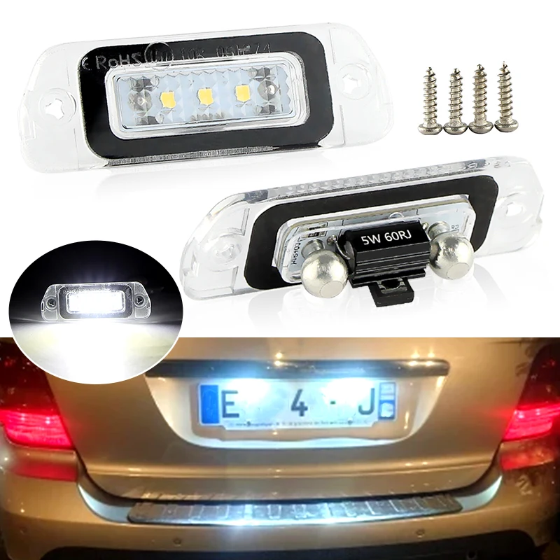 2X Luz de Placa de Licença OEM para Mercedes-Benz GL350 GL450 GL500 GL550 ML320 ML350 AMG X164 R-Class W251 W163 # : 2518200166