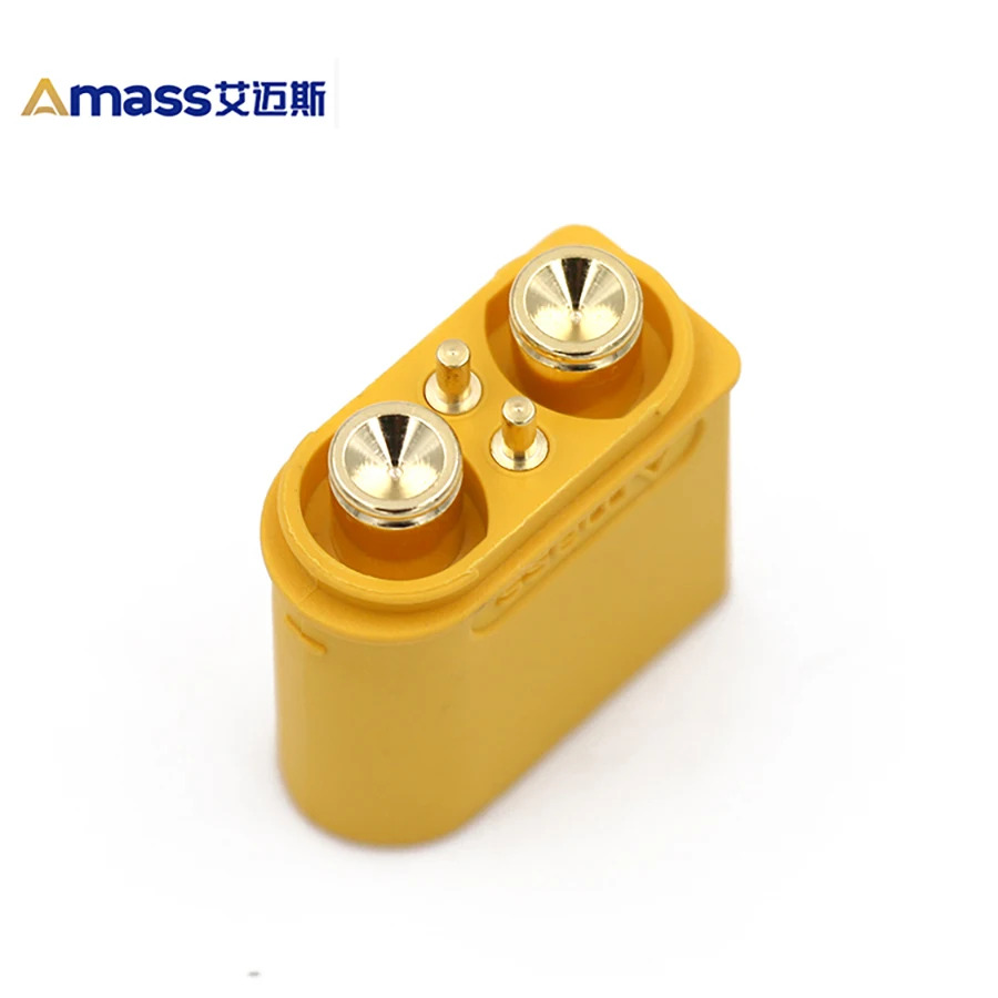 Free Shipping Amass 5 pieces Xt90 (2+2) Pb Male with Double Signal Pin High Current Model Aircraft Connector Plug